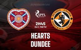 Nhận định bóng đá Hearts vs Dundee 2h45 ngày 24/1 (VĐQG Scotland 2023/24)