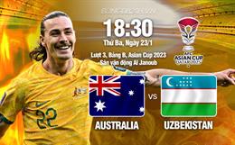 Australia "dắt tay" Uzbekistan vào vòng 1/8 Asian Cup 2023