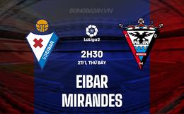 Nhận định Eibar vs Mirandes 2h30 ngày 27/1 (Hạng 2 TBN 2023/24)