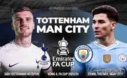 Phá bỏ lời nguyền trên sân của Tottenham, Man City vào vòng 5 FA Cup