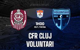 Nhận định CFR Cluj vs Voluntari 1h00 ngày 30/1 (VĐQG Romania 2023/24)