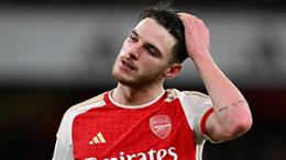 Arteta thừa nhận Declan Rice có thể vắng mặt trước Forest