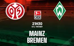 Nhận định bóng đá Mainz vs Bremen 21h30 ngày 3/2 (Bundesliga 2023/24)