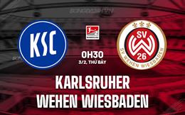 Nhận định Karlsruher vs Wehen Wiesbaden 0h30 ngày 3/2 (Hạng 2 Đức 2023/24)