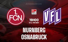 Nhận định Nurnberg vs Osnabruck 19h00 ngày 3/2 (Hạng 2 Đức 2023/24)