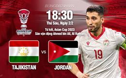 Nhận định Tajikistan vs Jordan (18h30 ngày 02/02): Hết sức khó lường