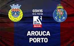 Nhận định Arouca vs Porto 3h15 ngày 13/2 (VĐQG Bồ Đào Nha 2023/24)