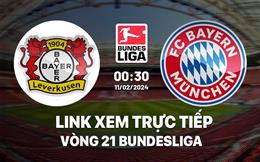 Link xem trực tiếp Leverkusen vs Bayern 0h30 ngày 11/2/2024