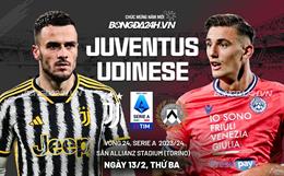 Nhận định Juventus vs Udinese (02h45 ngày 13/2): Con mồi ưa thích