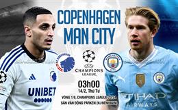 Nhận định Copenhagen vs Man City (3h00 ngày 14/2): Không dễ cho nhà ĐKVĐ