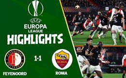 Video cúp C2 Feyenoord vs AS Roma: Lukaku giành lại 1 bàn lợi thế