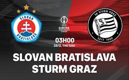Nhận định Slovan Bratislava vs Sturm Graz 3h00 ngày 23/2 (Conference League 2023/24)