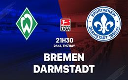 Nhận định bóng đá Bremen vs Darmstadt 21h30 ngày 24/2 (Bundesliga 2023/24)