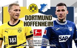 Nhận định Dortmund vs Hoffenheim (23h30 ngày 25/02): Khó có bất ngờ