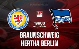 Nhận định Braunschweig vs Hertha Berlin 19h00 ngày 24/2 (Hạng 2 Đức 2023/24)