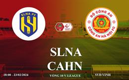 SLNA vs CAHN link xem trực tiếp VTV5 V-League 23/2/2024 hôm nay