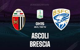 Nhận định bóng đá Ascoli vs Brescia 0h15 ngày 28/2 (Hạng 2 Italia 2023/24)