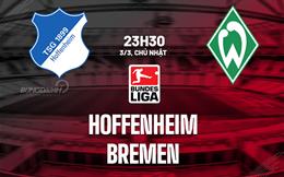 Nhận định bóng đá Hoffenheim vs Bremen 23h30 ngày 3/3 (Bundesliga 2023/24)