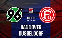 Nhận định Hannover vs Dusseldorf 19h00 ngày 2/3 (Hạng 2 Đức 2023/24)