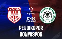 Nhận định Pendikspor vs Konyaspor 17h30 ngày 3/3 (VĐQG Thổ Nhĩ Kỳ 2023/24)