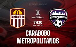 Nhận định Carabobo vs Metropolitanos 7h30 ngày 6/3 (Copa Sudamericana 2024)