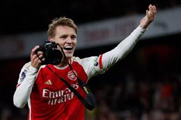 VIDEO: Odegaard không dám ăn mừng chiến thắng của Arsenal