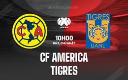 Nhận định CF America vs Tigres 10h00 ngày 10/3 (VĐQG Mexico 2023/24)