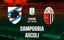 Nhận định Sampdoria vs Ascoli 2h30 ngày 12/3 (Hạng 2 Italia 2023/24)