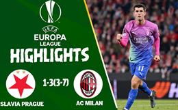 Video cúp C2 Slavia Prague vs AC Milan: Không quá khó khăn