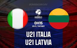 Nhận định U21 Italia vs U21 Latvia 0h15 ngày 23/3 (Vòng loại U21 châu Âu 2025)