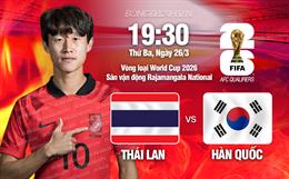 Nhận định Thái Lan vs Hàn Quốc (19h30 ngày 26/3): Liệu có bất ngờ?