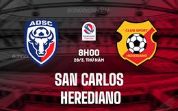 Nhận định San Carlos vs Herediano 8h00 ngày 28/3 (VĐQG Costa Rica 2024)