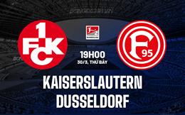 Nhận định Kaiserslautern vs Dusseldorf 19h00 ngày 30/3 (Hạng 2 Đức 2023/24)