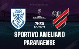 Nhận định Sportivo Ameliano vs Paranaense 7h30 ngày 3/4 (Copa Sudamericana 2024)