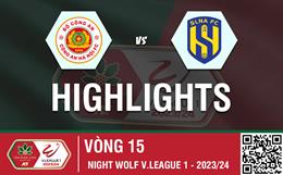 Video CAHN vs SLNA (Vòng 15 V-League 2023/24): Quang Hải, Văn Thanh lập công