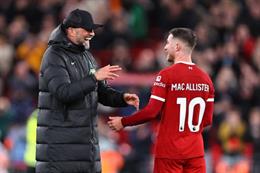 Jurgen Klopp đưa Alexis Mac Allister lên mây