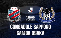 Nhận định Consadole Sapporo vs Gamba Osaka 12h00 ngày 6/4 (VĐQG Nhật Bản 2024)