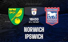 Nhận định Norwich vs Ipswich 18h30 ngày 6/4 (Hạng Nhất Anh 2023/24)