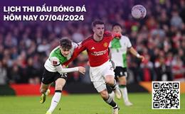 Lịch thi đấu bóng đá hôm nay 7/4: MU vs Liverpool