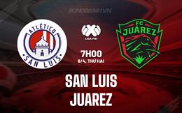 Nhận định San Luis vs Juarez 7h00 ngày 8/4 (VĐQG Mexico 2023/24)
