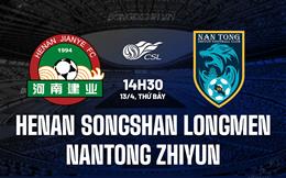 Nhận định Henan Songshan Longmen vs Nantong Zhiyun 14h30 ngày 13/4 (VĐQG Trung Quốc 2024)