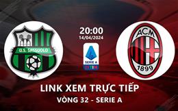 Link xem trực tiếp Sassuolo vs AC Milan 20h00 ngày 14/4/2024