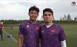 Văn Khang và Vĩ Hào phối hợp làm điều đặc biệt ở buổi tập của U23 Việt Nam