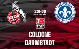 Nhận định bóng đá Cologne vs Darmstadt 20h30 ngày 20/4 (Bundesliga 2023/24)