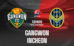 Nhận định Gangwon vs Incheon 12h00 ngày 21/4 (VĐQG Hàn Quốc 2024)