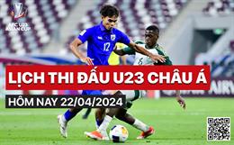 Lịch thi đấu U23 châu Á hôm nay 22/4: U23 Thái Lan vs U23 Tajikistan