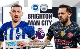 Nhận định Brighton vs Man City (02h00 ngày 26/04): Khó cản Man xanh