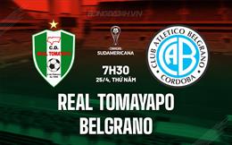 Nhận định Real Tomayapo vs Belgrano 7h30 ngày 25/4 (Copa Sudamericana 2024)