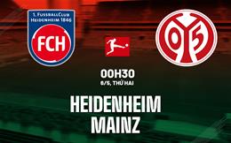 Nhận định bóng đá Heidenheim vs Mainz 0h30 ngày 6/5 (Bundesliga 2023/24)