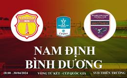 Video Nam Định vs Bình Dương tứ kết cúp quốc gia 2024: Penalty may rủi